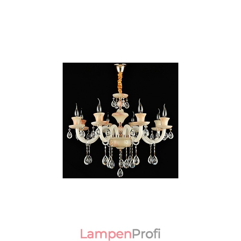 Modernes, zeitgenössisches, traditionelles, klassisches, galvanisiertes Feature für Kristall-Kronleuchter im Mini-Stil aus Metall