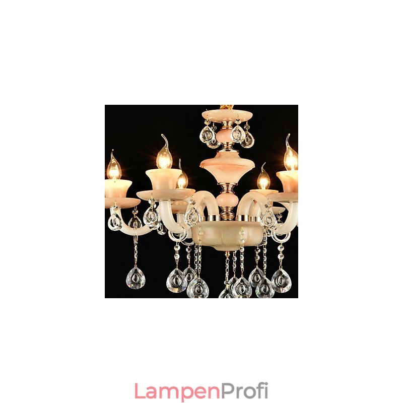 Modernes, zeitgenössisches, traditionelles, klassisches, galvanisiertes Feature für Kristall-Kronleuchter im Mini-Stil aus Metall