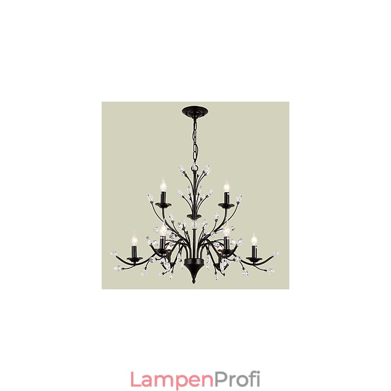 9 Lichter Kristall Kronleuchter Modern Zeitgenössisch Traditionell Klassisch Vintage Retro Country Malerei Feature