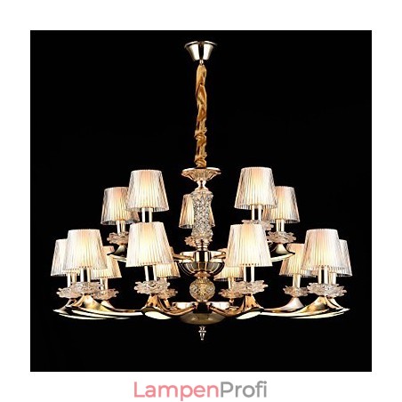 Pendelleuchte aus Zinklegierung für Kristall, Mini-Stil, Metall, für den Innenbereich, Geschäfte, 15 Glühbirnen