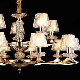 Pendelleuchte aus Zinklegierung für Kristall, Mini-Stil, Metall, für den Innenbereich, Geschäfte, 15 Glühbirnen