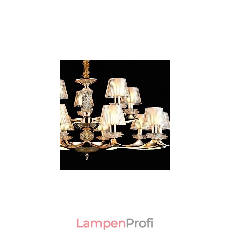 Pendelleuchte aus Zinklegierung für Kristall, Mini-Stil, Metall, für den Innenbereich, Geschäfte, 15 Glühbirnen