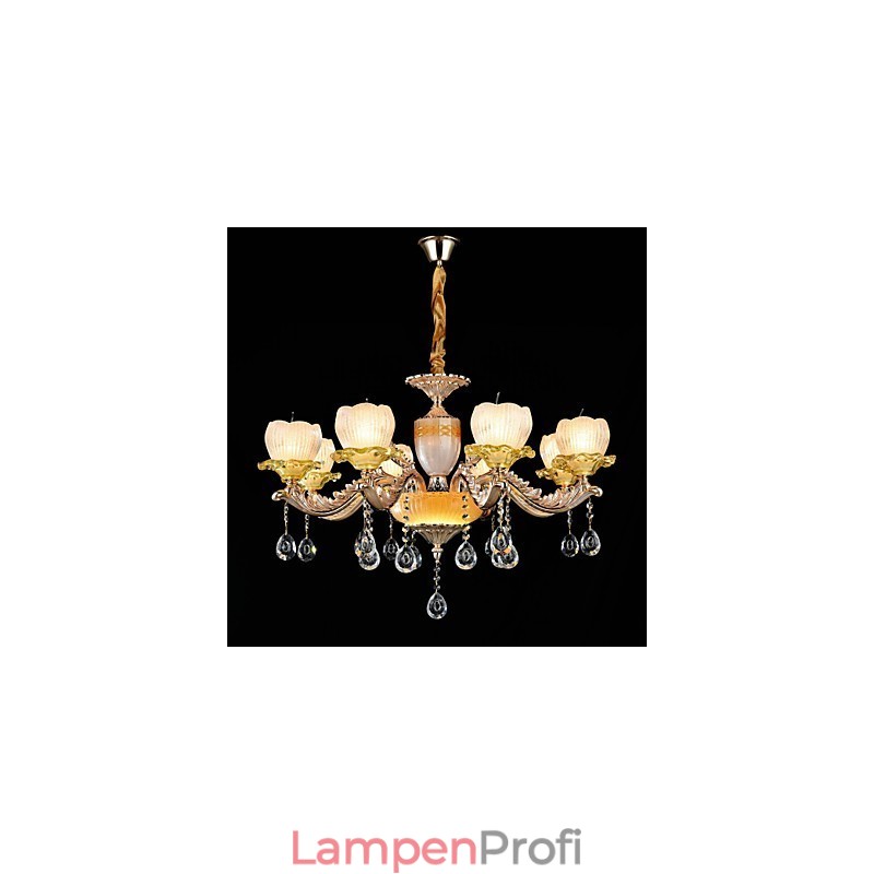 Traditionelle klassische Zinklegierung für Kronleuchter aus Kristall im Mini-Stil mit 8 Glühbirnen