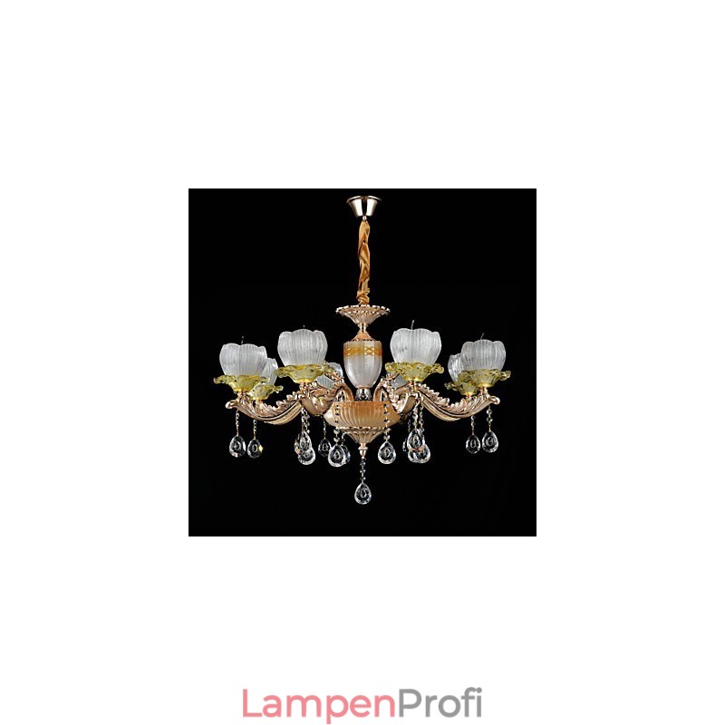 Traditionelle klassische Zinklegierung für Kronleuchter aus Kristall im Mini-Stil mit 8 Glühbirnen