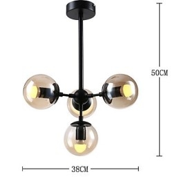 Vier Licht Post Moderne Europa Stil Modo Metall Glas Pendelleuchte die Foyer Schmücken Industrielle Kronleuchter Lampe