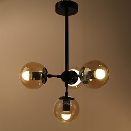 Vier Licht Post Moderne Europa Stil Modo Metall Glas Pendelleuchte die Foyer Schmücken Industrielle Kronleuchter Lampe
