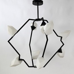 Neun Licht Post Moderne Metall mit Glas Pfirsich Kronleuchter Lampe die Kantine Schmücken Pendelleuchte