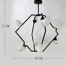 Neun Licht Post Moderne Metall mit Glas Pfirsich Kronleuchter Lampe die Kantine Schmücken Pendelleuchte