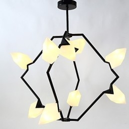 Neun Licht Post Moderne Metall mit Glas Pfirsich Kronleuchter Lampe die Kantine Schmücken Pendelleuchte