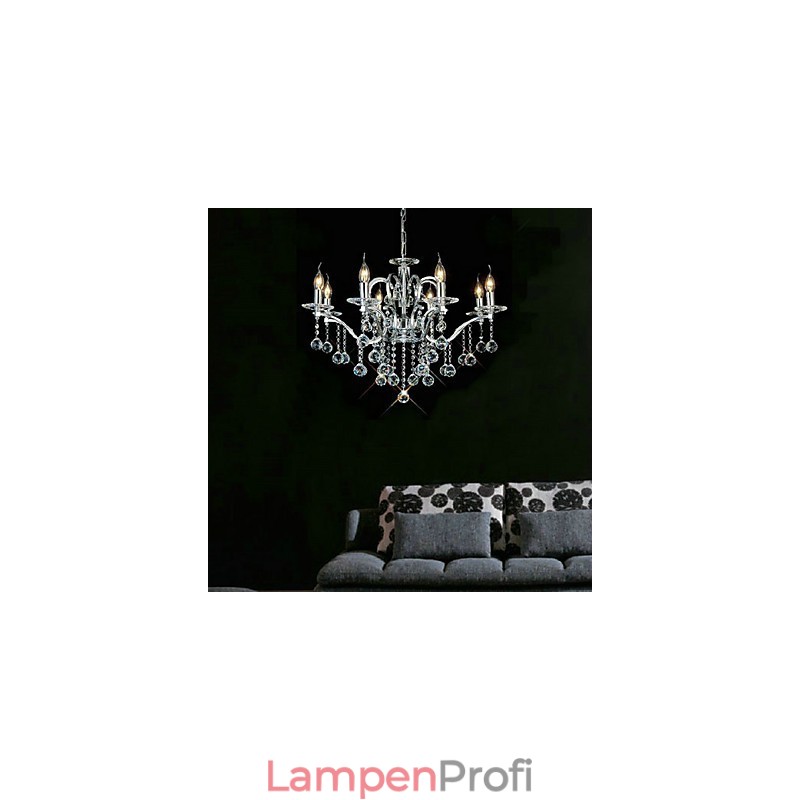 Eleganter Kristall-Kronleuchter mit 8 Lichtern