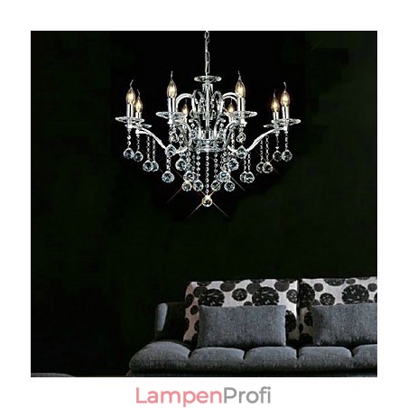 Eleganter Kristall-Kronleuchter mit 8 Lichtern
