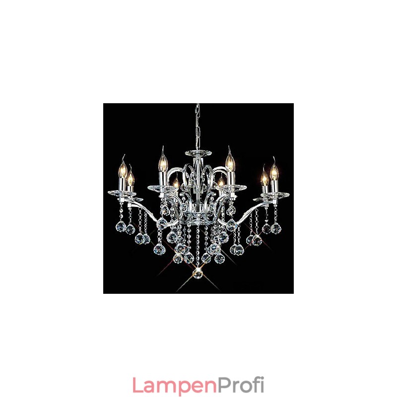 Eleganter Kristall-Kronleuchter mit 8 Lichtern