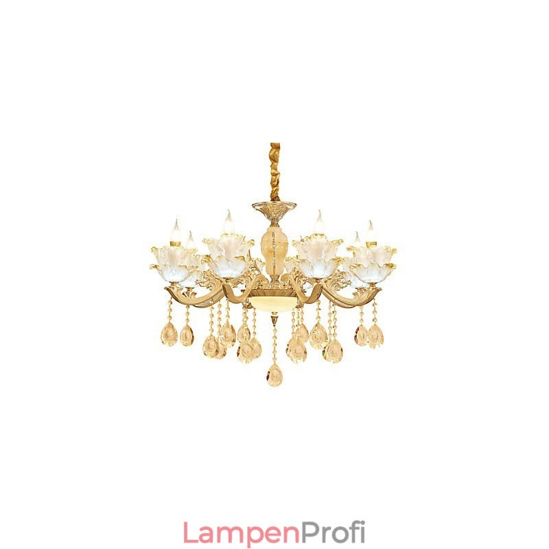 Kronleuchter aus Zinklegierung und Kristall im europäischen Stil