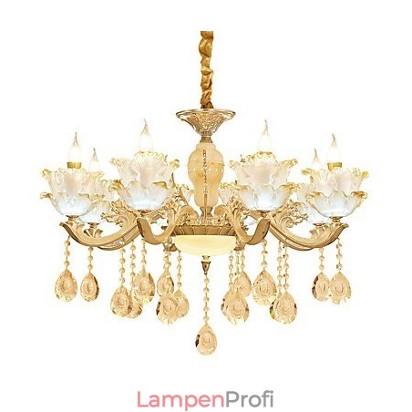 Kronleuchter aus Zinklegierung und Kristall im europäischen Stil