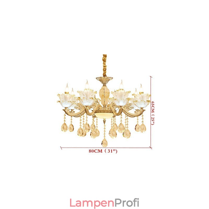 Kronleuchter aus Zinklegierung und Kristall im europäischen Stil