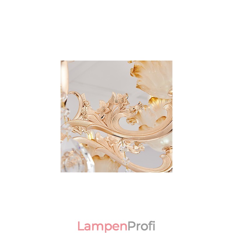 Kronleuchter aus Zinklegierung und Kristall im europäischen Stil