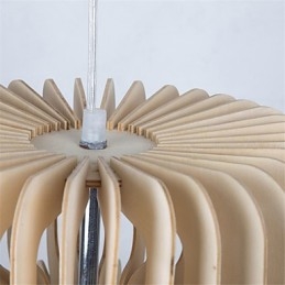 Vintage Dreischichtiger Kuchenholz-Kronleuchter