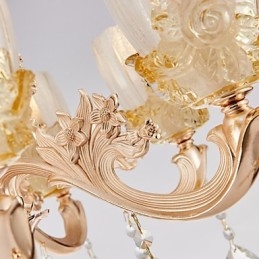 Kronleuchter aus Zinklegierung und Kristall im europäischen Stil