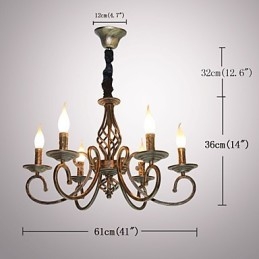 Retro Einfache Lampe Kupferfarbene Lampe Kerzenlampe