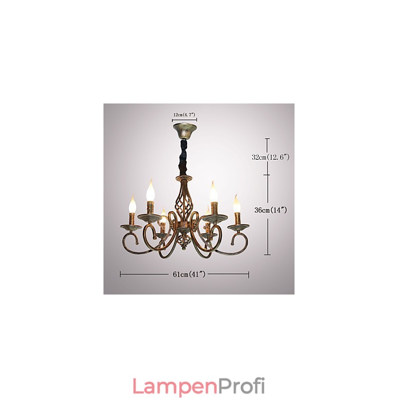 Retro Einfache Lampe Kupferfarbene Lampe Kerzenlampe