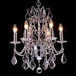 Modernes, zeitgenössisches, traditionelles, klassisches Landhaus-Chrom-Element für Kristall-Metall-Kronleuchter