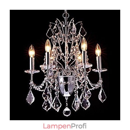 Modernes, zeitgenössisches, traditionelles, klassisches Landhaus-Chrom-Element für Kristall-Metall-Kronleuchter