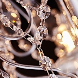 Modernes, zeitgenössisches, traditionelles, klassisches Landhaus-Chrom-Element für Kristall-Metall-Kronleuchter