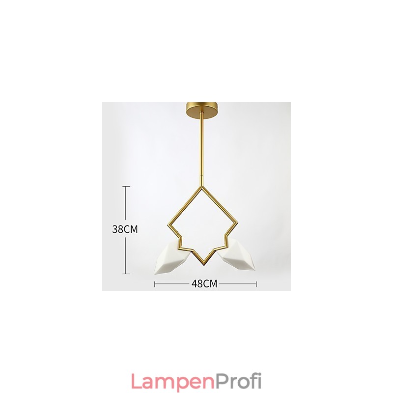 2 Licht Post Modern Metall mit Glas Pfirsich Kronleuchter Lampe die Kantine Dekorieren Pendelleuchte