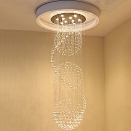 10 Lichter, 2,5 Meter Länge, langer Tropfen, Regentropfen, Teardrop, moderner Kristall-Deckenleuchter, Pendelleuchte für den Innenbereich