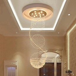 10 Lichter, 2,5 Meter Länge, langer Tropfen, Regentropfen, Teardrop, moderner Kristall-Deckenleuchter, Pendelleuchte für den Innenbereich