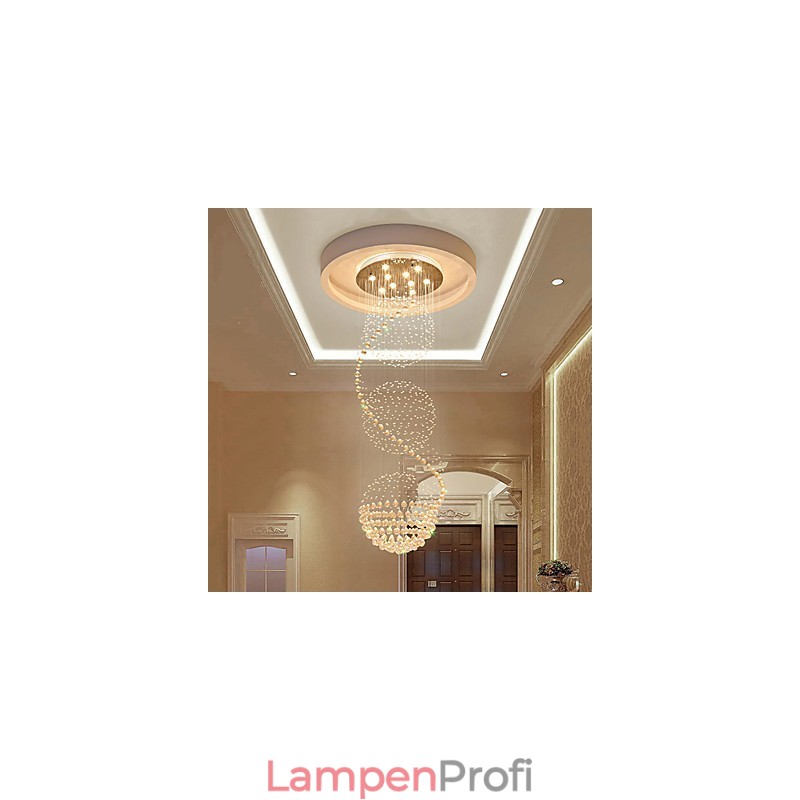 10 Lichter, 2,5 Meter Länge, langer Tropfen, Regentropfen, Teardrop, moderner Kristall-Deckenleuchter, Pendelleuchte für den Innenbereich