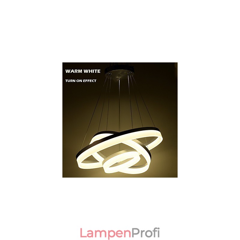 Runde Kronleuchter Lichter Beleuchtung Moderne Acryl Lampen Luxuriöse Drei Ringe Decke Leuchten