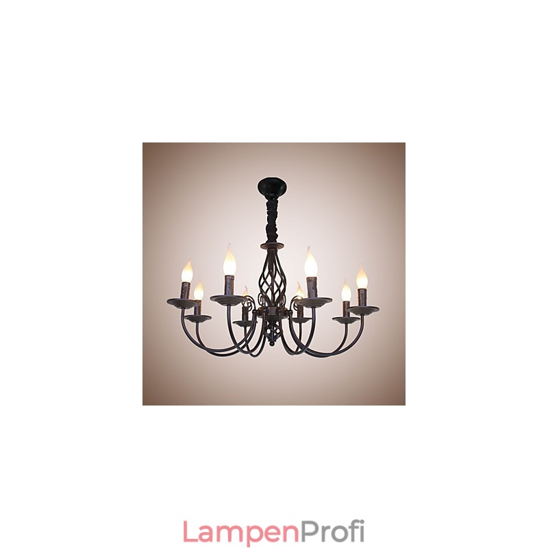 Europäische einfache Eisenlampe Kerzenlampe 8 Kronleuchter