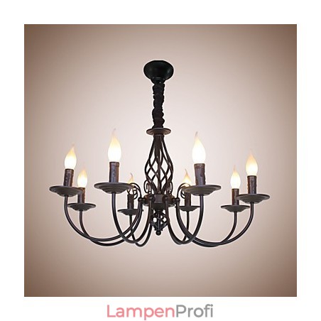 Europäische einfache Eisenlampe Kerzenlampe 8 Kronleuchter Europäische einfache Eisenlampe Kerzenlampe 8 Kronleuchter