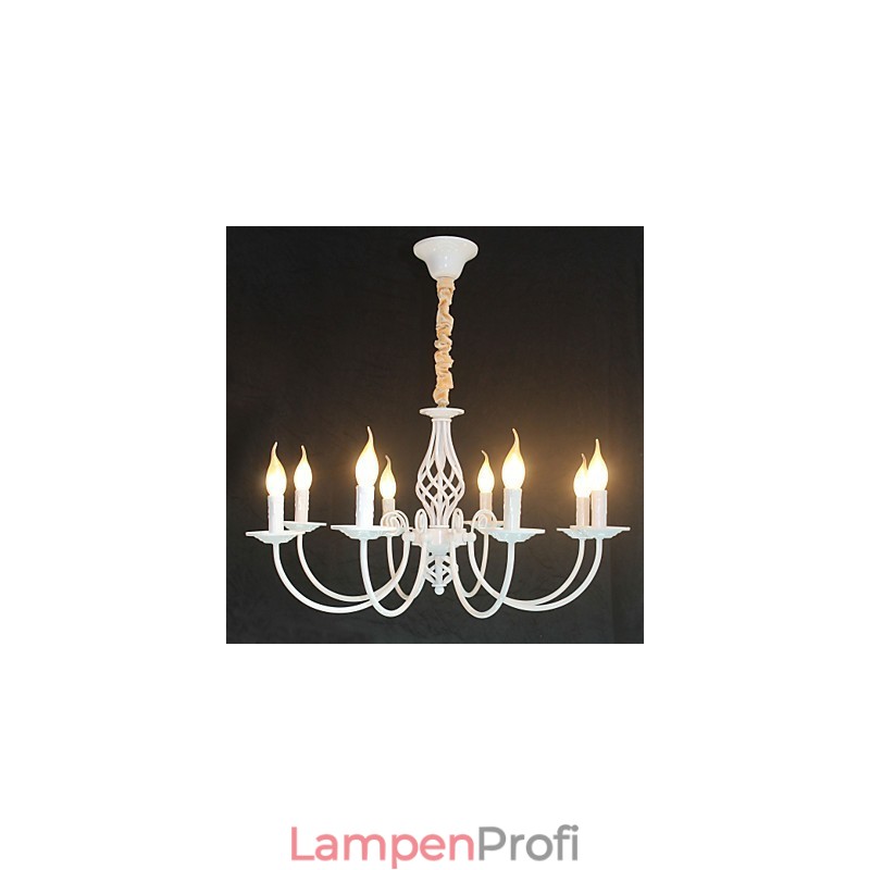 Europäische einfache Eisenlampe Kerzenlampe 8 Kronleuchter