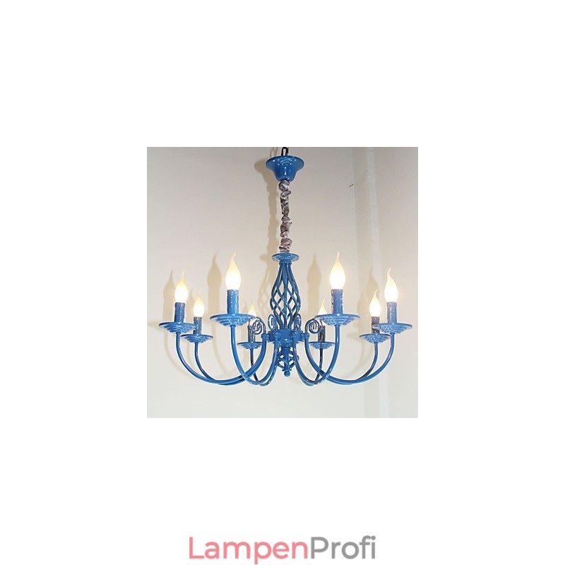 Europäische einfache Eisenlampe Kerzenlampe 8 Kronleuchter
