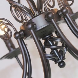 Europäische einfache Eisenlampe Kerzenlampe 8 Kronleuchter