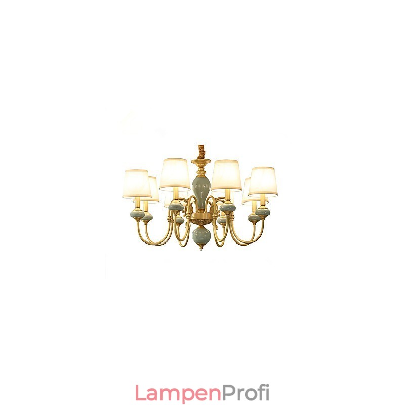 Kronleuchter, traditionell, klassisch, Landhausstil, Messing, für Mini-Stil, Metall, 8 Glühbirnen