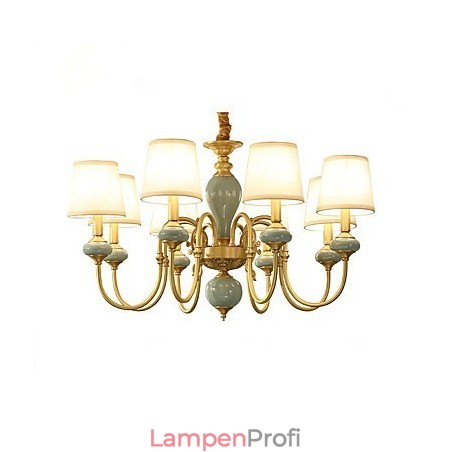 Kronleuchter, traditionell, klassisch, Landhausstil, Messing, für Mini-Stil, Metall, 8 Glühbirnen