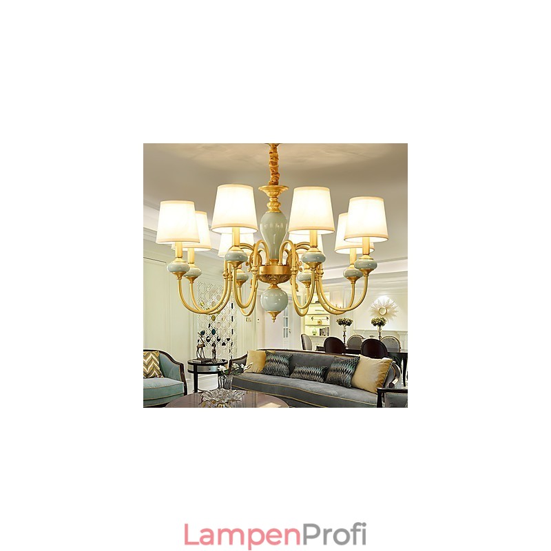Kronleuchter, traditionell, klassisch, Landhausstil, Messing, für Mini-Stil, Metall, 8 Glühbirnen