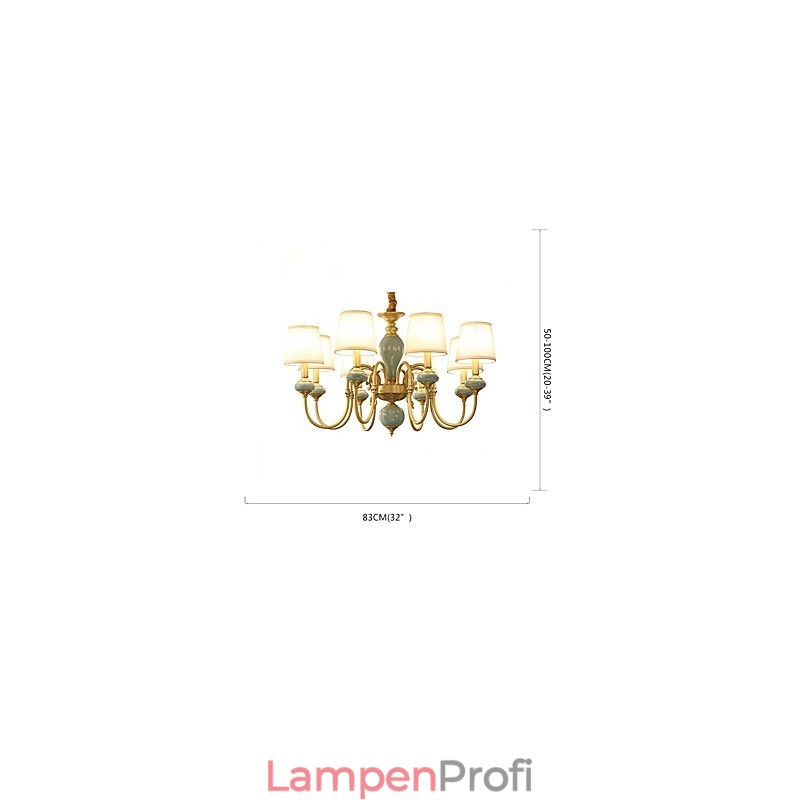 Kronleuchter, traditionell, klassisch, Landhausstil, Messing, für Mini-Stil, Metall, 8 Glühbirnen