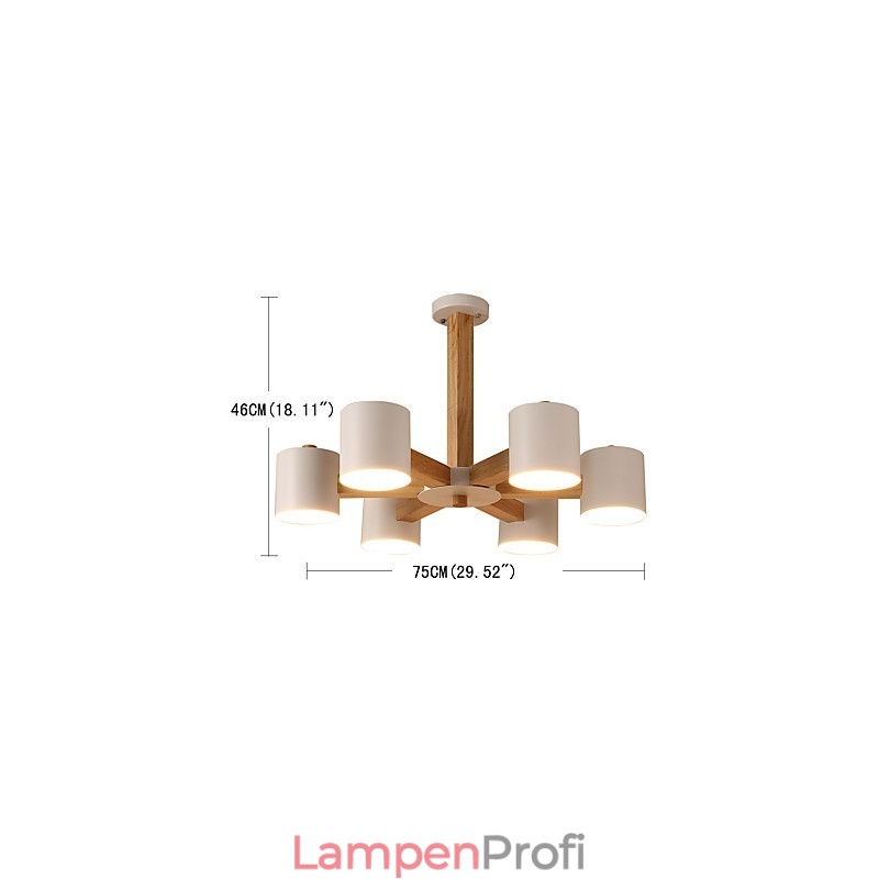 Kronleuchter mit 6 Lichtern, modern, zeitgenössisch, traditionell, klassisch, Vintage, Landhausstil, Holz-Funktion für Holz