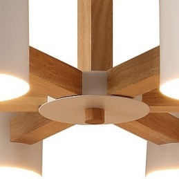 Kronleuchter mit 6 Lichtern, modern, zeitgenössisch, traditionell, klassisch, Vintage, Landhausstil, Holz-Funktion für Holz