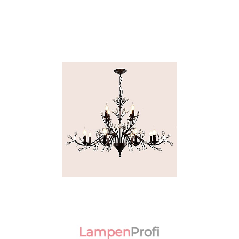 12 Lichter Kristall Kronleuchter Modern Zeitgenössisch Traditionell Klassisch Vintage Retro Country Malerei Feature