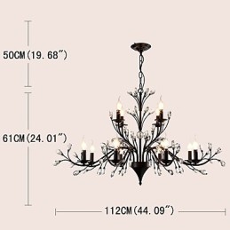 12 Lichter Kristall Kronleuchter Modern Zeitgenössisch Traditionell Klassisch Vintage Retro Country Malerei Feature