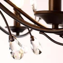 12 Lichter Kristall Kronleuchter Modern Zeitgenössisch Traditionell Klassisch Vintage Retro Country Malerei Feature