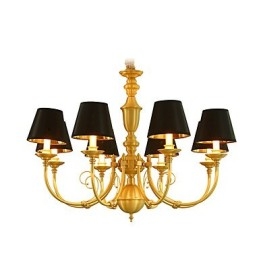 Kronleuchter, traditionell, klassisch, Landhausstil, Messing, für Mini-Stil, Metall, 8 Glühbirnen