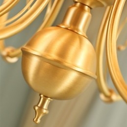 Kronleuchter, traditionell, klassisch, Landhausstil, Messing, für Mini-Stil, Metall, 8 Glühbirnen