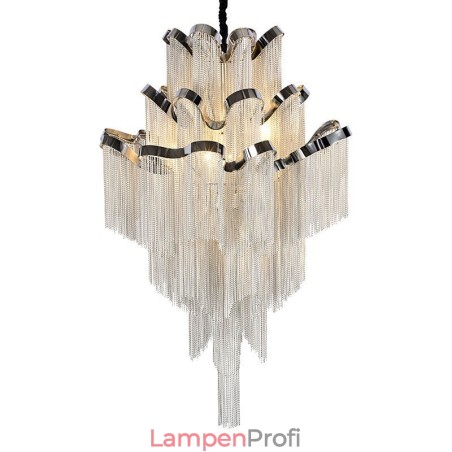 Aluminium Stream Kronleuchter Designer Pendelleuchte Silber Farbe Wendeltreppe Treppe Aluminium Stream Kronleuchter Designer Pendelleuchte Silber Farbe Wendeltreppe Treppe