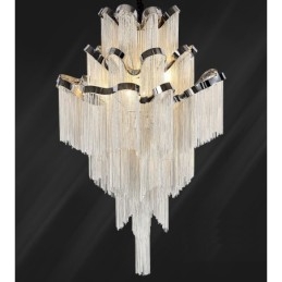 Aluminium Stream Kronleuchter Designer Pendelleuchte Silber Farbe Wendeltreppe Treppe